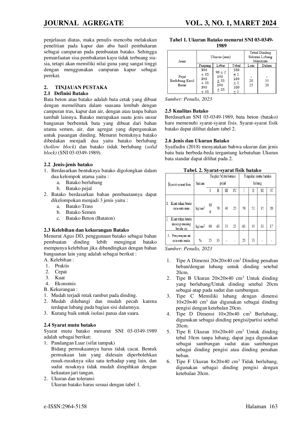 JURIS Campuran Kapur Dalam Pembuatan Batako Abu