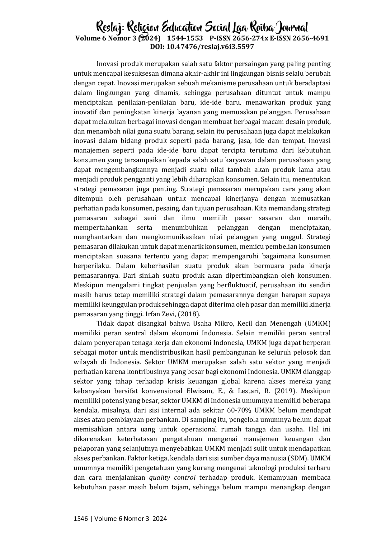 JURIS Strategi Pemasaran dan Inovasi Produk untuk Meningkatkan Volume Penjualan Ketan si Emak