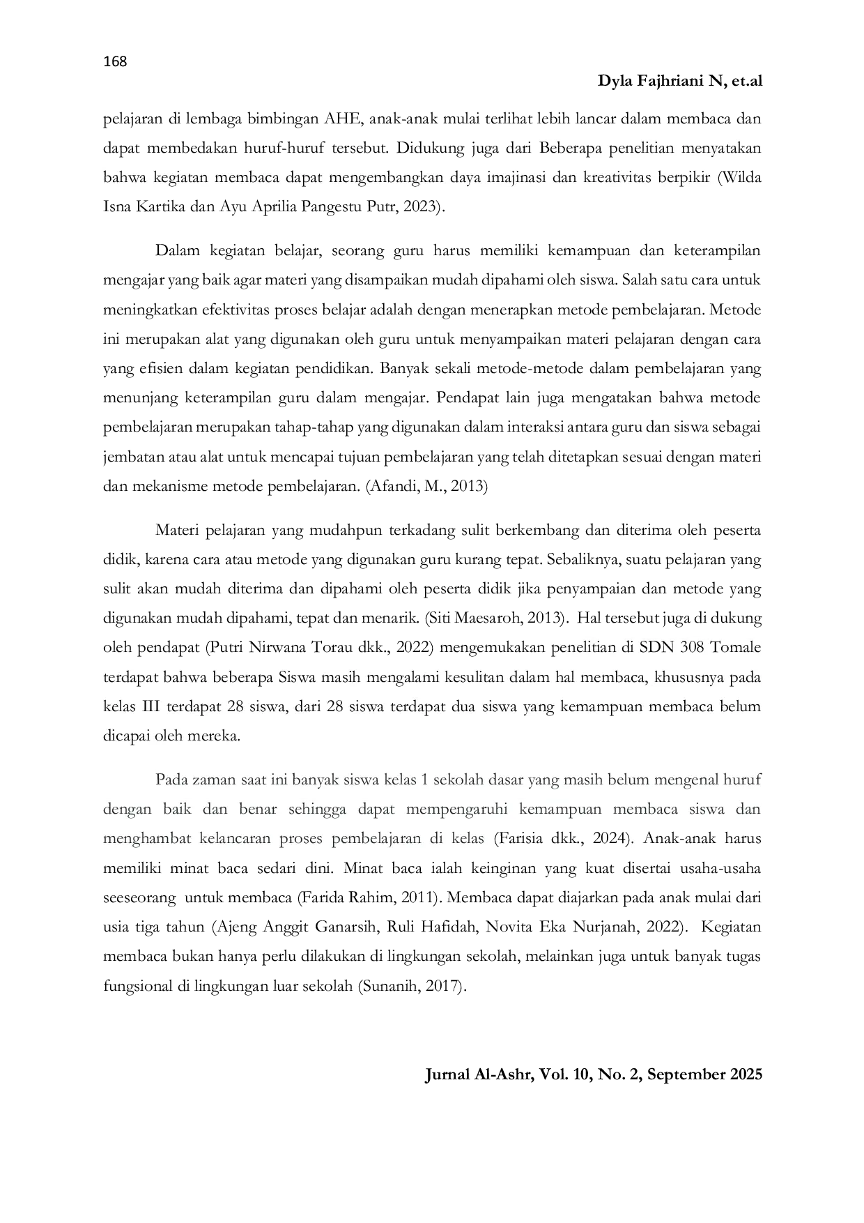 JURIS Using The Ahe Method To Improve Childrens Reading Skills