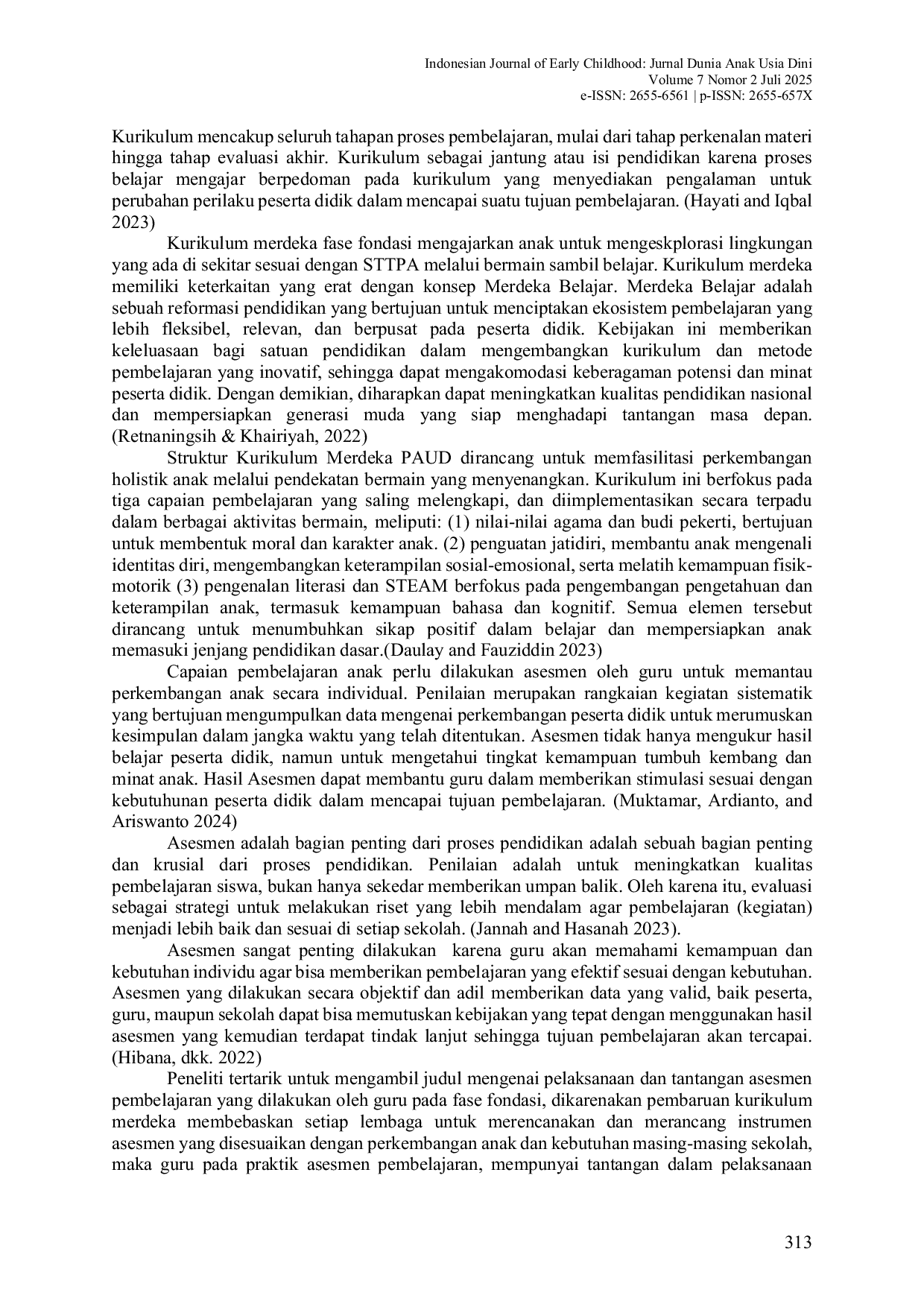 JURIS Membangun Dasar yang Kuat Pelaksanaan dan Tantangan Asesmen pada Fase Fondasi Building a Strong Foundation Implementation and Challenges of Assesment in the Foundation Phase