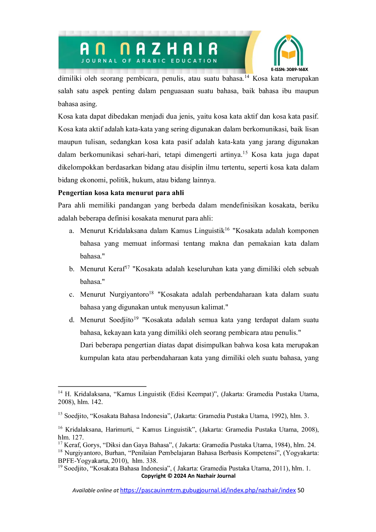 JURIS Seluk beluk Studi Kosa Kata dari Aspek Bentuknya