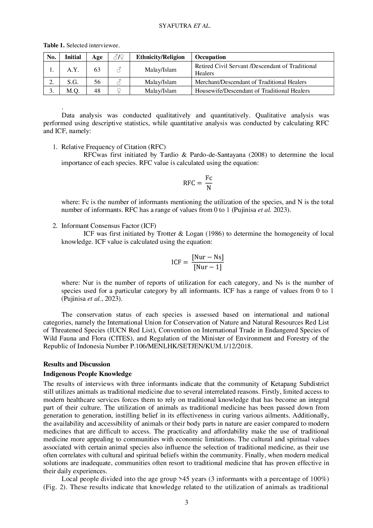 JURIS Utilization of Animals as Traditional Medicine in Pangkalpinang City Bangka Island Sumatra