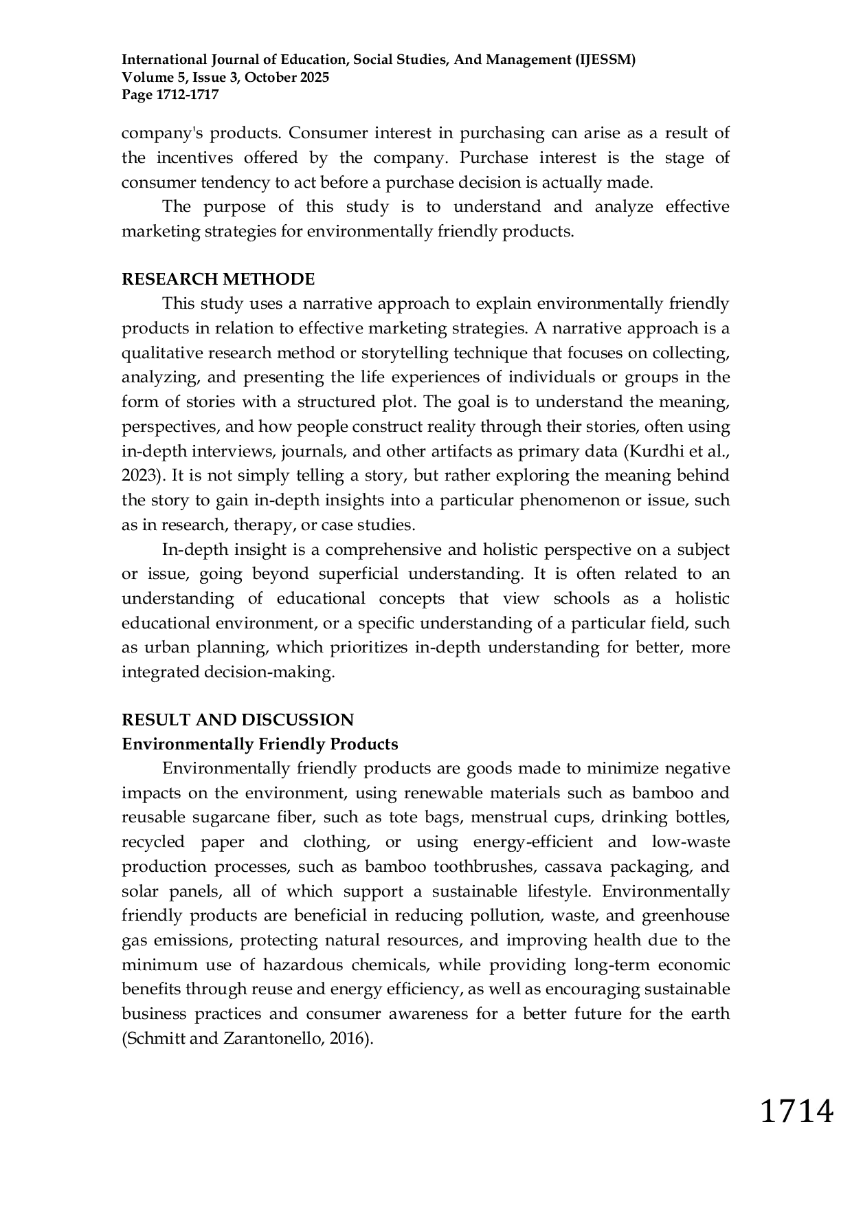 JURIS Analysis of Effective Marketing Strategies for Environmentally Friendly Products