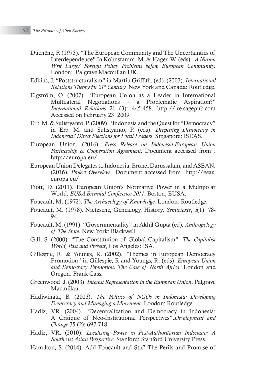 JURIS From Normative Power to Global Governmentality An Assessment of European Union s Engagement of Civil Society in Indonesia