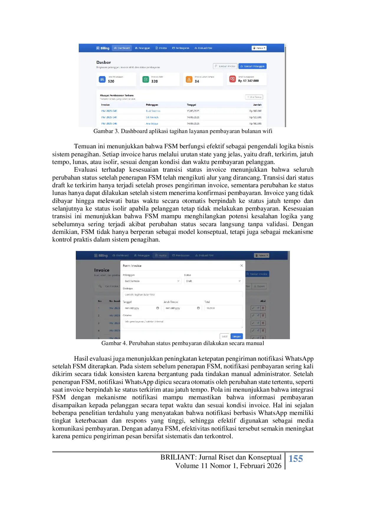 JURIS Evaluasi Sistem Penagihan Pembayaran WiFi Berbasis Web dengan Pendekatan Finite State Machine