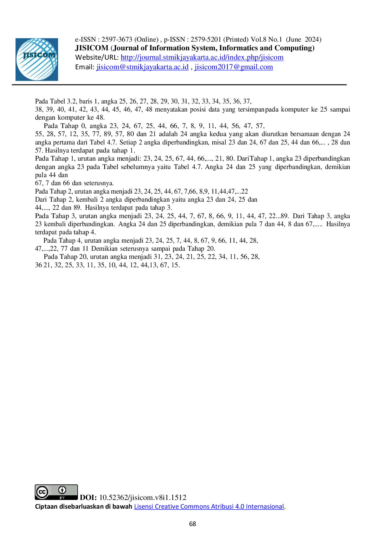 JURIS Metode Sorting Genap Ganjil dengan menggunakan n Prosesor dari Topologi jaringan Torus Butterfly