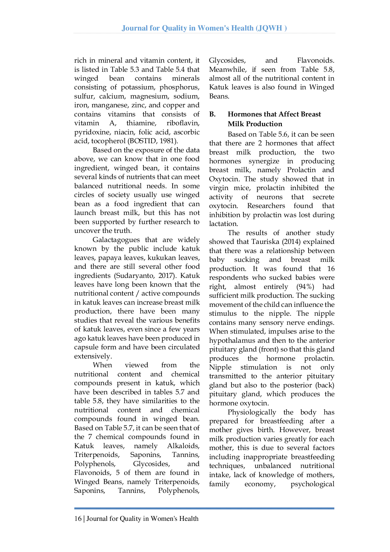 JURIS Kandungan Nutrisi Dalam Kacang Uwi Yang Dapat Meningkatkan Produksi Air Susu Ibu