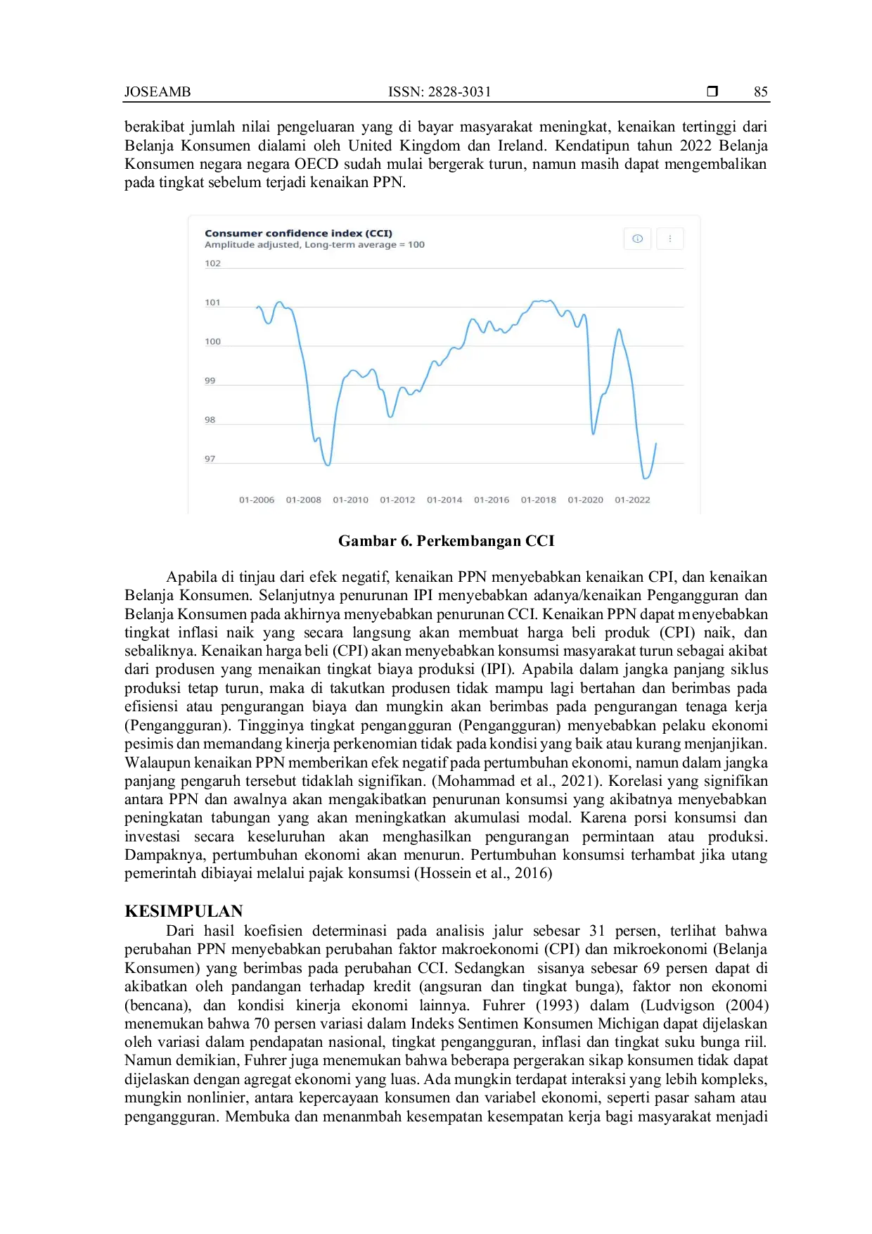 JURIS Dampak Perubahan Pajak Pertambahan Nilai Pada Indeks Kepercayaan Konsumen