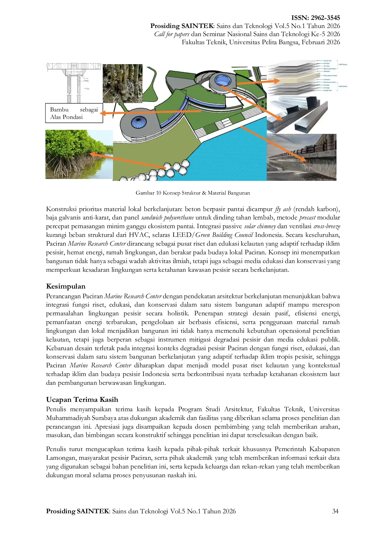 JURIS Perancangan Paciran Marine Research Center Dengan Pendekatan Arsitektur Berkelanjutan