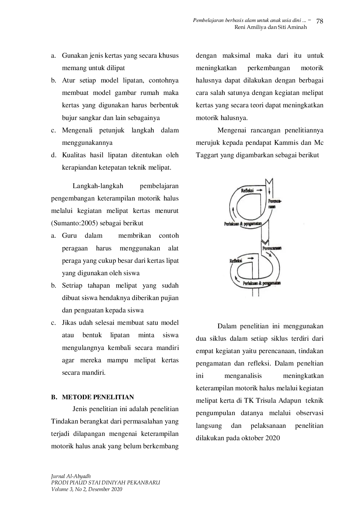 JURIS Meningkatkan Motorik Halus Anak Usia Dini Melalui Kegiatan Melipat Kertas pada Kelompok B di TK Trisula Rokan Hilir