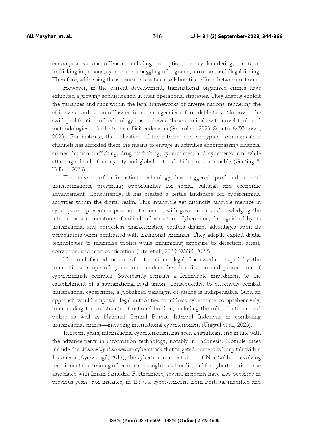 juris Legal challenges of combating international cyberterrorism the NCB Interpol Indonesia and global cooperation