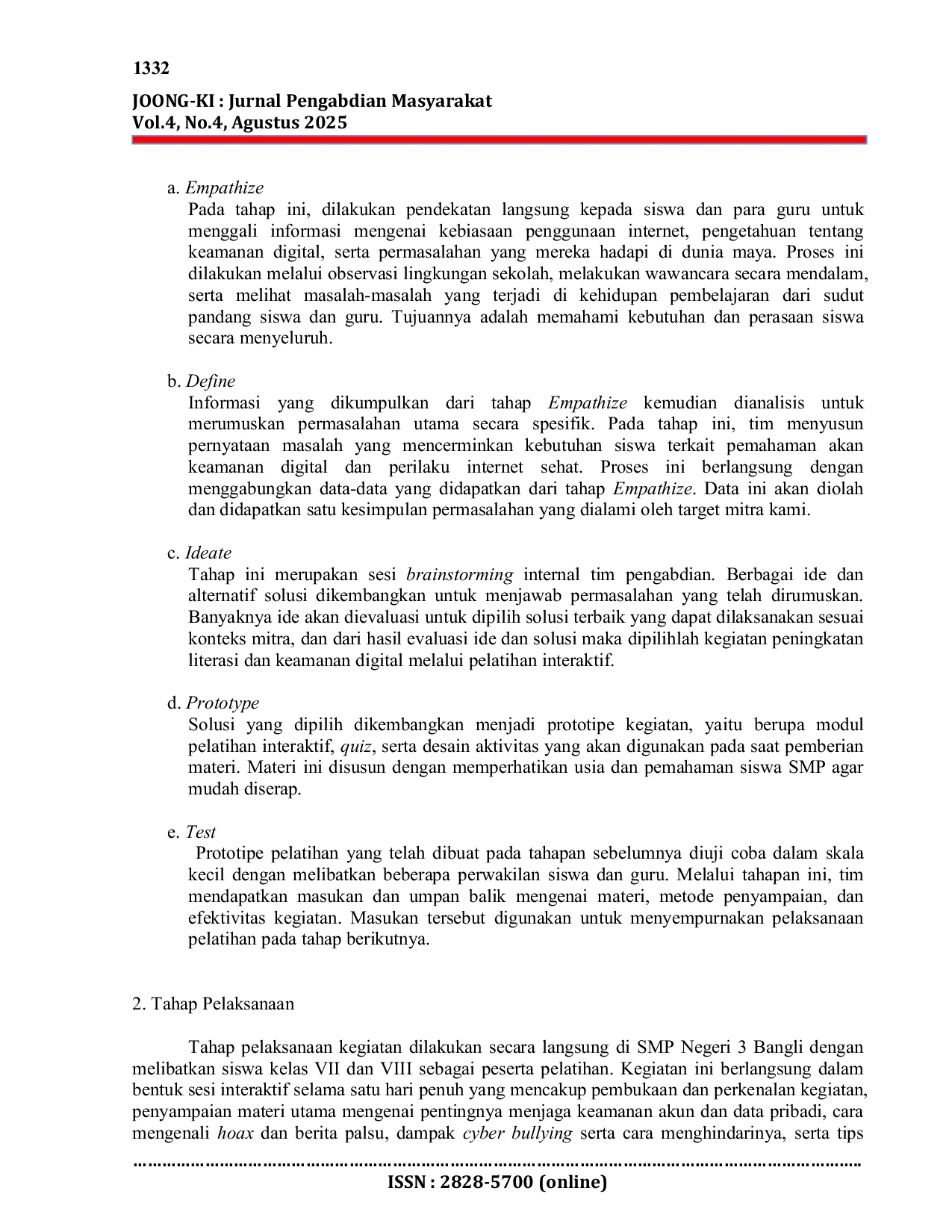 JURIS Peningkatan Literasi Dan Keamanan Digital Siswa SMP Negeri 3 Bangli Melalui Pelatihan Interaktif