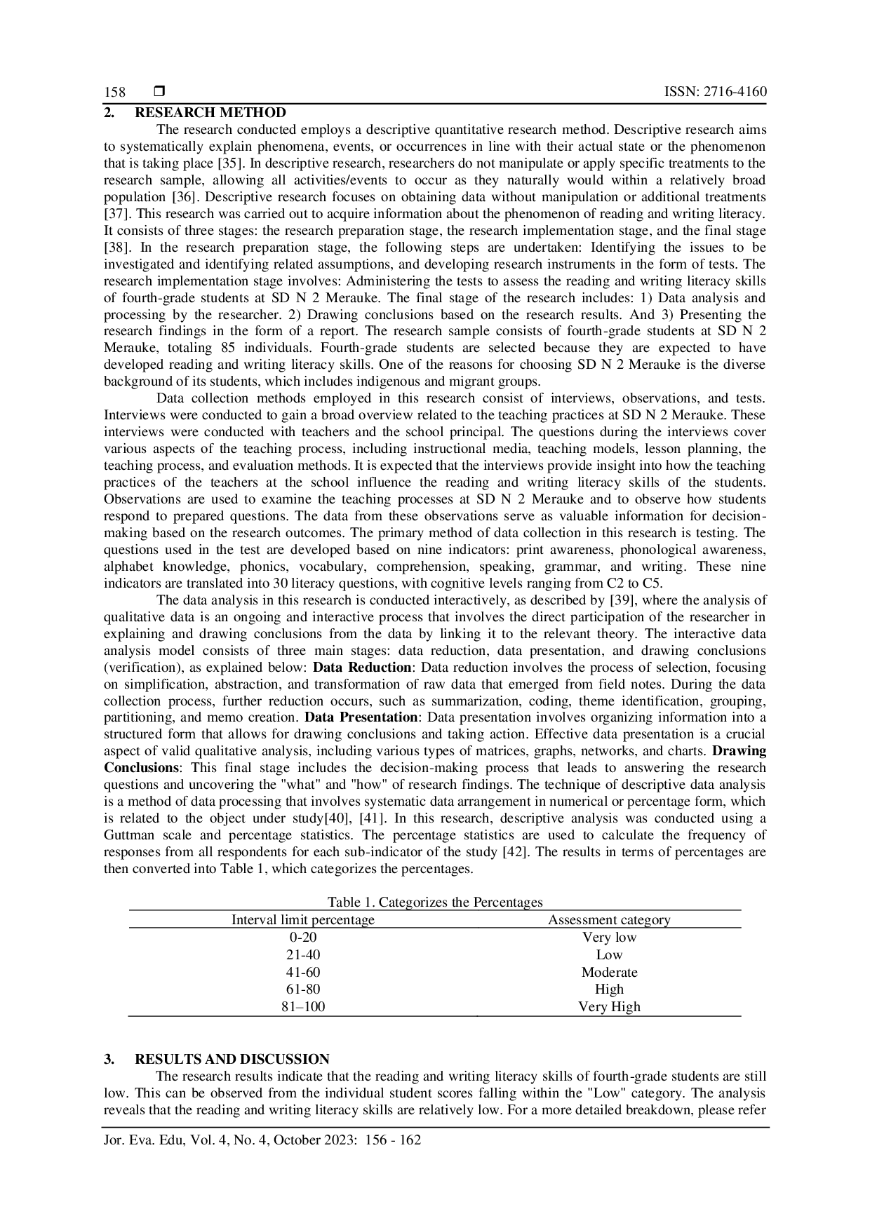 JURIS Overcoming the Challenge Assessing Reading and Writing Literacy in Fourth Grade Students