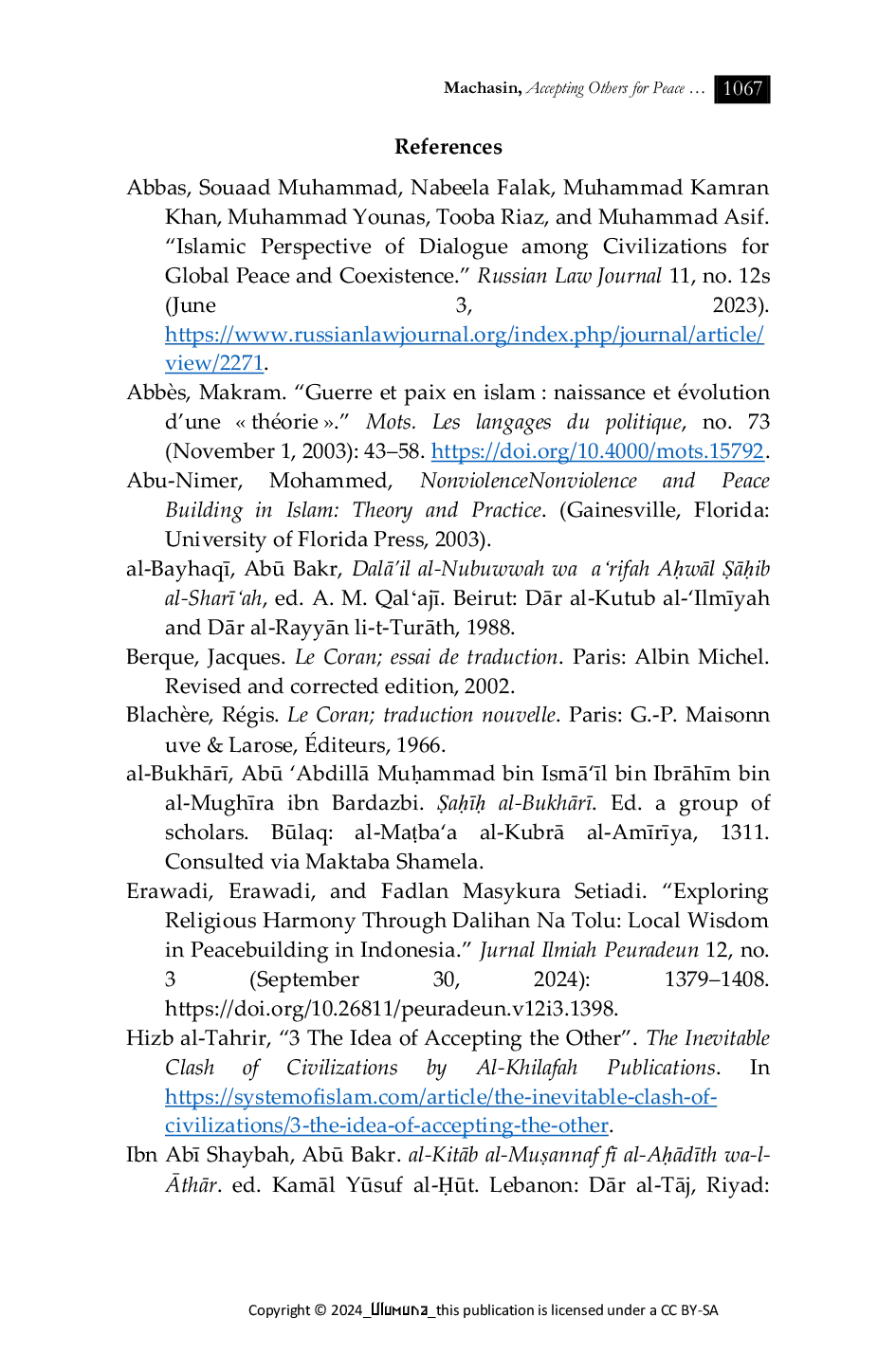JURIS Accepting Others for Peace from an Islamic Perspective A Theological Historical Analysis