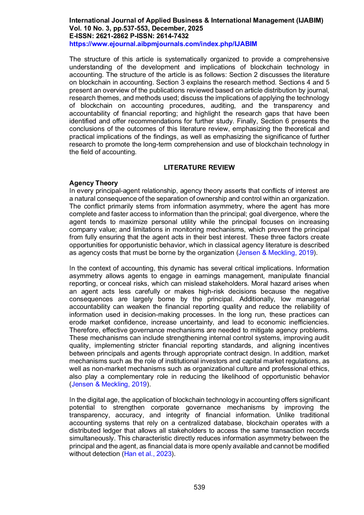 JURIS Blockchain Accounting for Transparency Accountability and Audit Practice A Systematic Literature Review