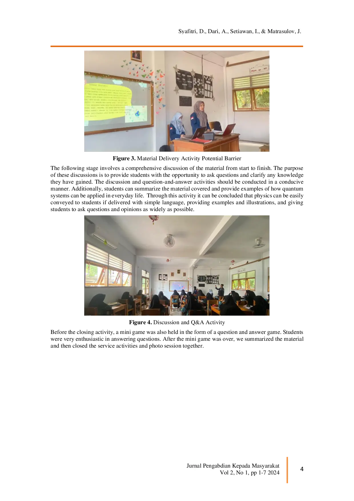 juris Introduction of Quantum System Step Potential and Barrier Potential to Class X Students of SMA Budi Utomo Bengkulu City