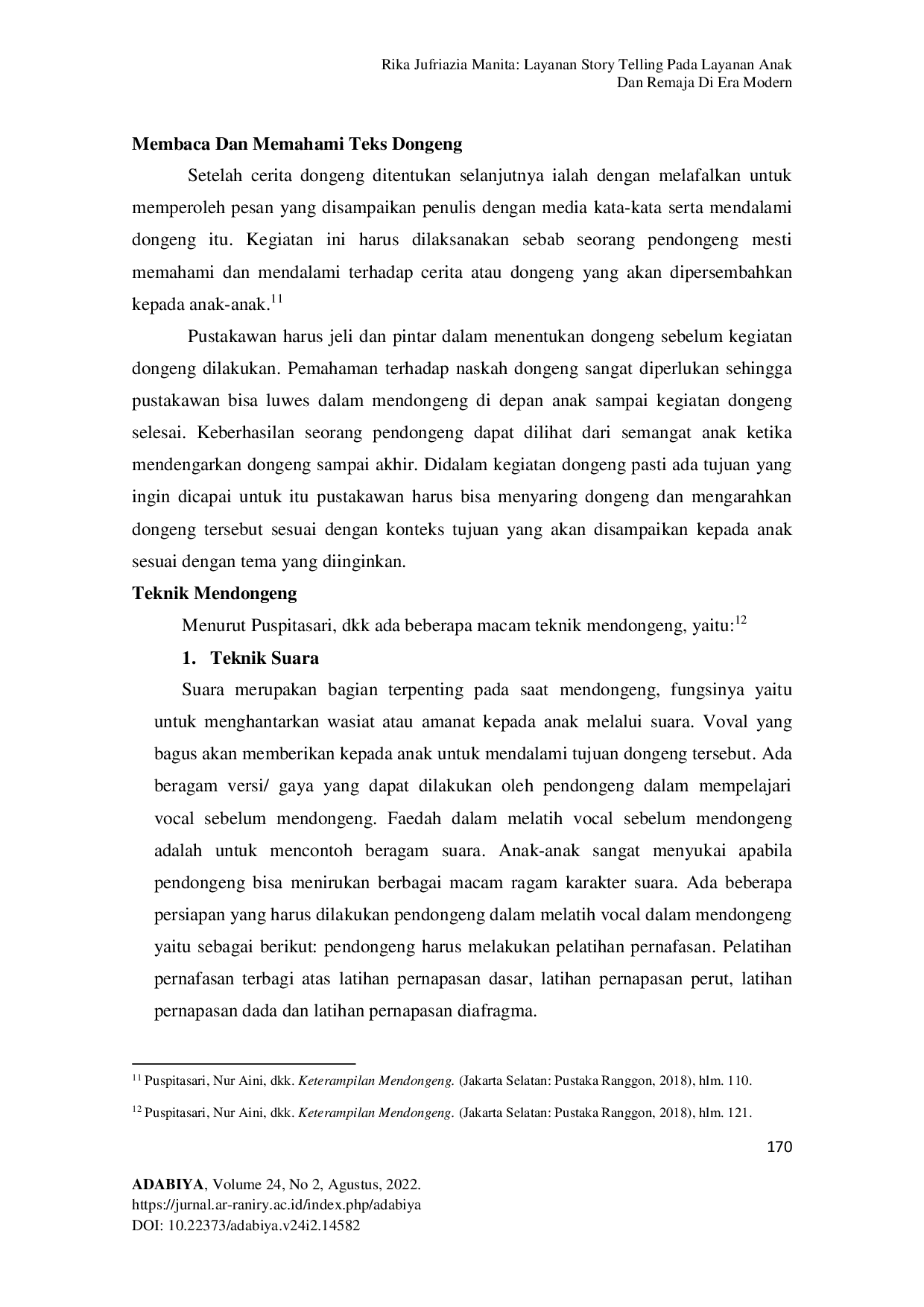 JURIS Layanan Story Telling Pada Layanan Anak Dan Remaja Di Era Modern