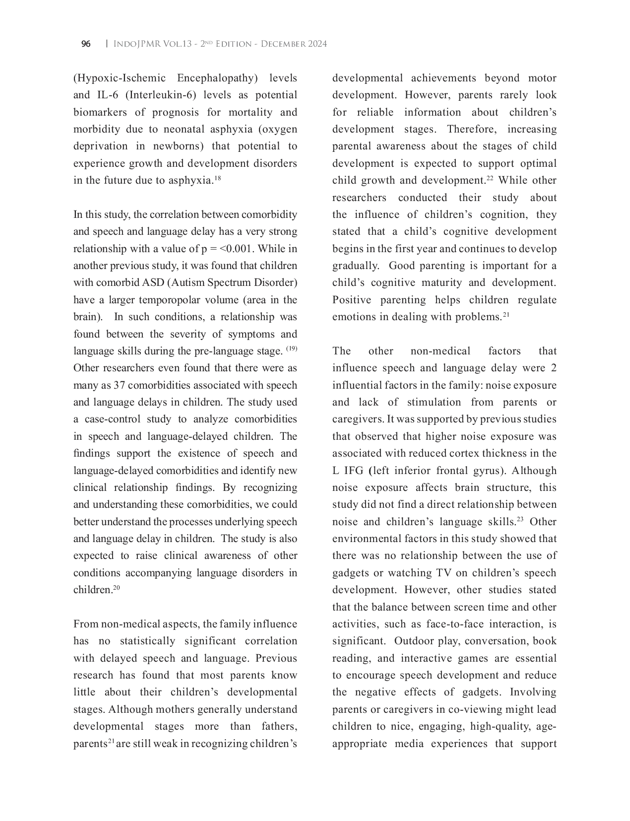 JURIS A Speech Delay in Children Effects of Parents Education Level and Risk Factors