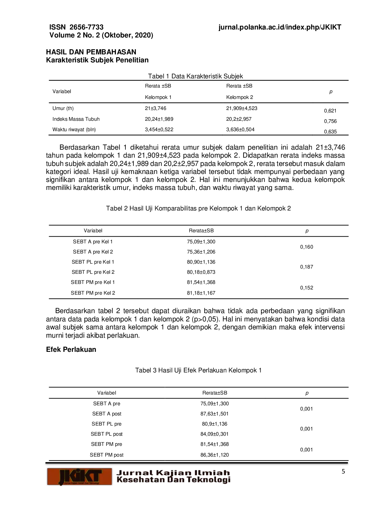 JURIS Kombinasi Plyometric Training Dengan Mobilization With Movement Lebih Baik Dibanding Kombinasi Plyometric Training Dengan Strain Counter Strain Dalam Meningkatkan Keseimbangan Pada Kasus Chronic Ankle