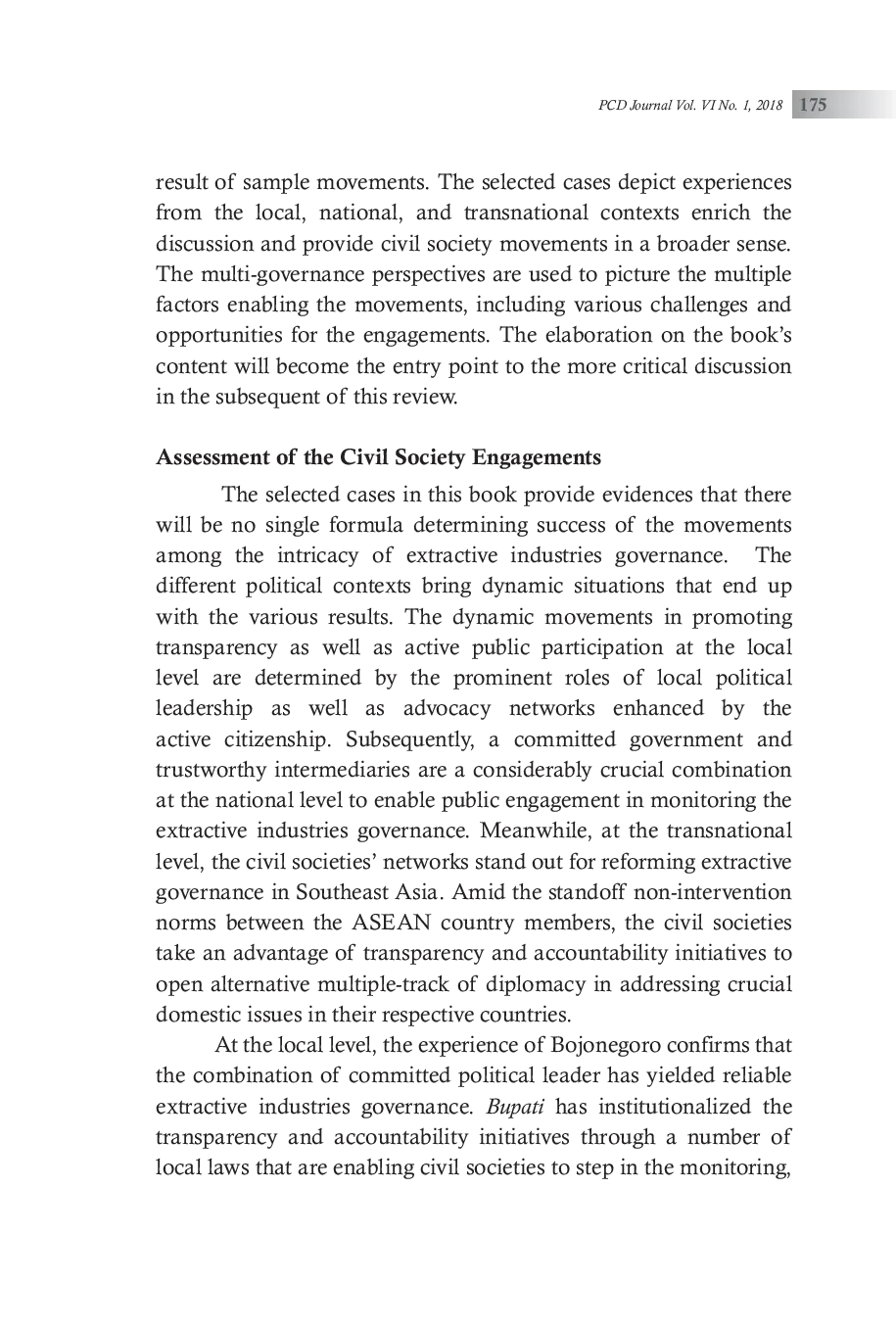 JURIS Extractive Industry Policy Innovations and Civil Society Movement in Southeast Asia An Introduction