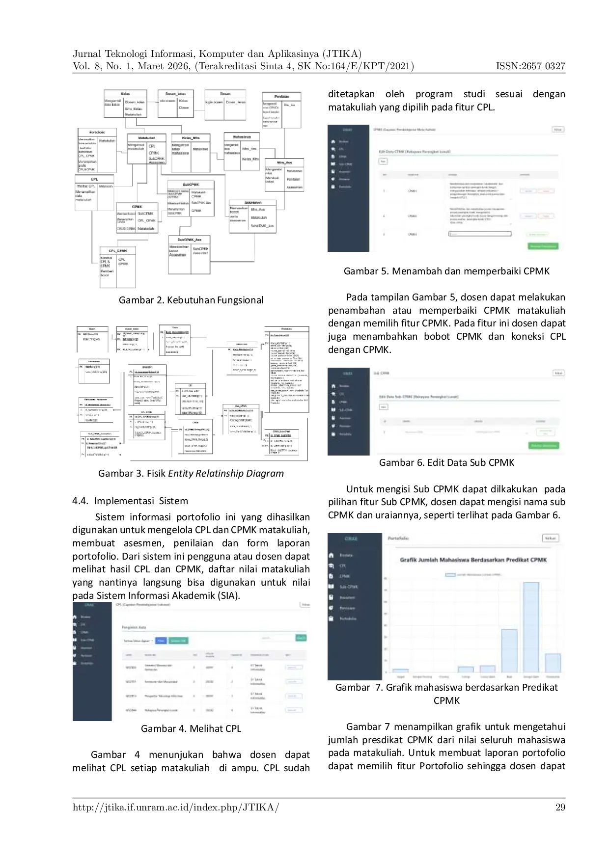 JURIS Pengembangan Sistem Informasi Portofolio Pembelajaran Untuk Mendukung Manajeman Capaian Pembelajaran Matakuliah Berbasis Obe Studi Kasus Di Program Studi Teknik Informatika