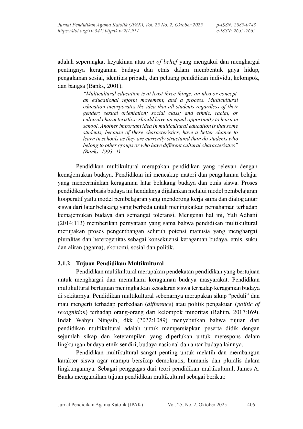 JURIS Implementasi Nilai Nilai Pendidikan Multikultural Dalam Pembelajaran Pendidikan Agama Katolik