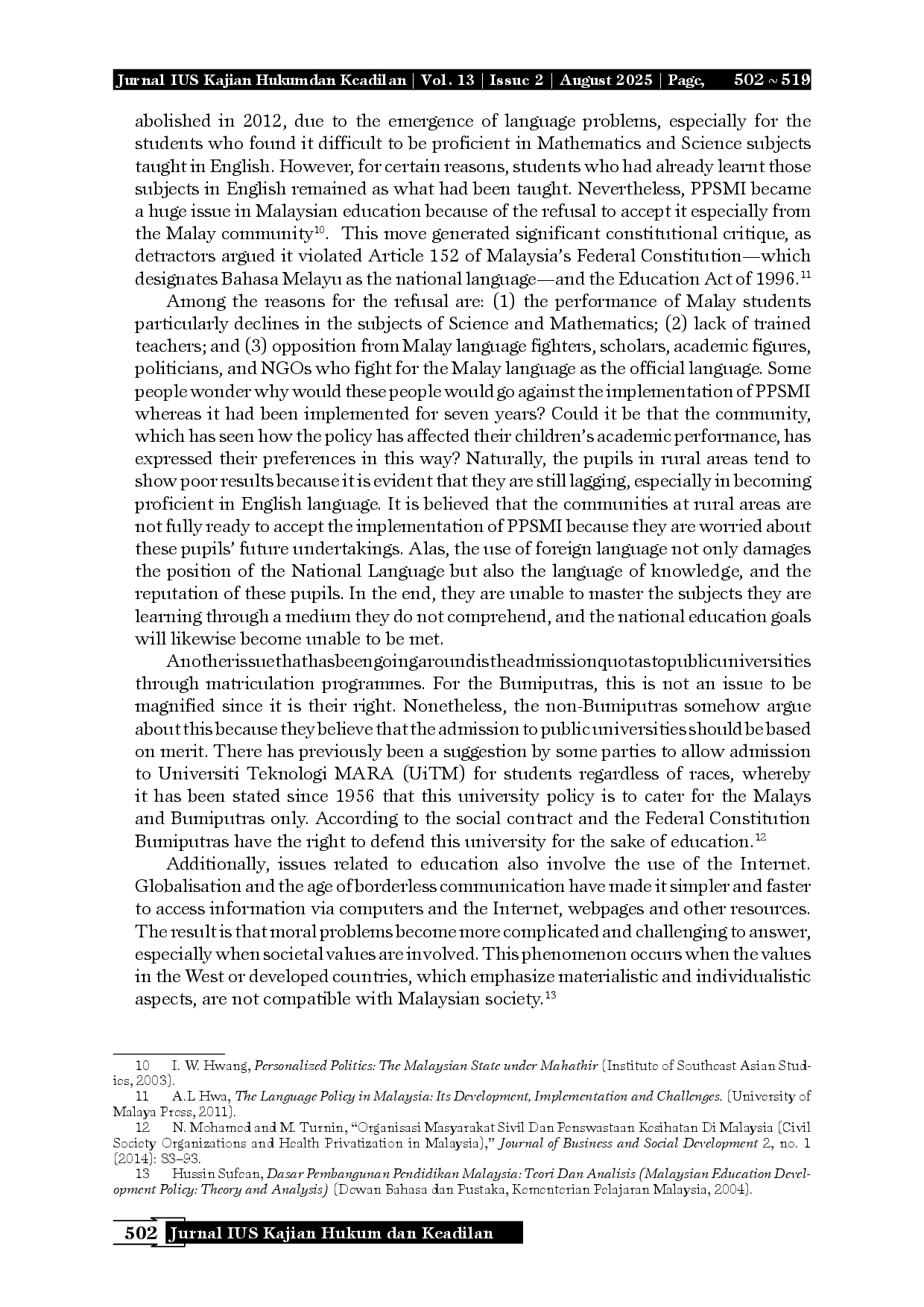 juris The Civil Society Engagement in Malaysian National Education System How the Organizations Should Be Seek Justice in Multi Racial Society