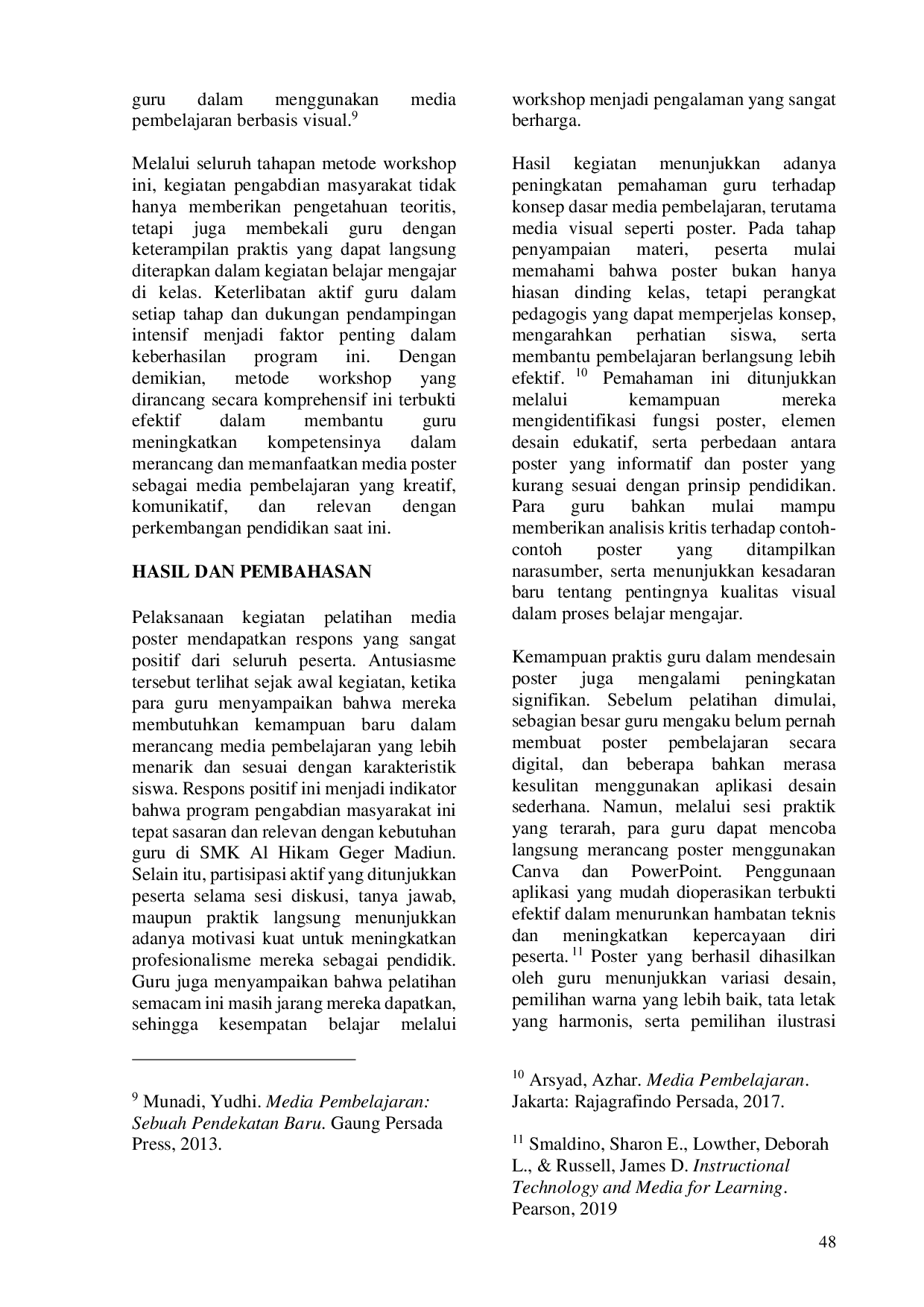 JURIS Pelatihan Penggunaan Media Poster di Smk Al Hikam Geger Madiun