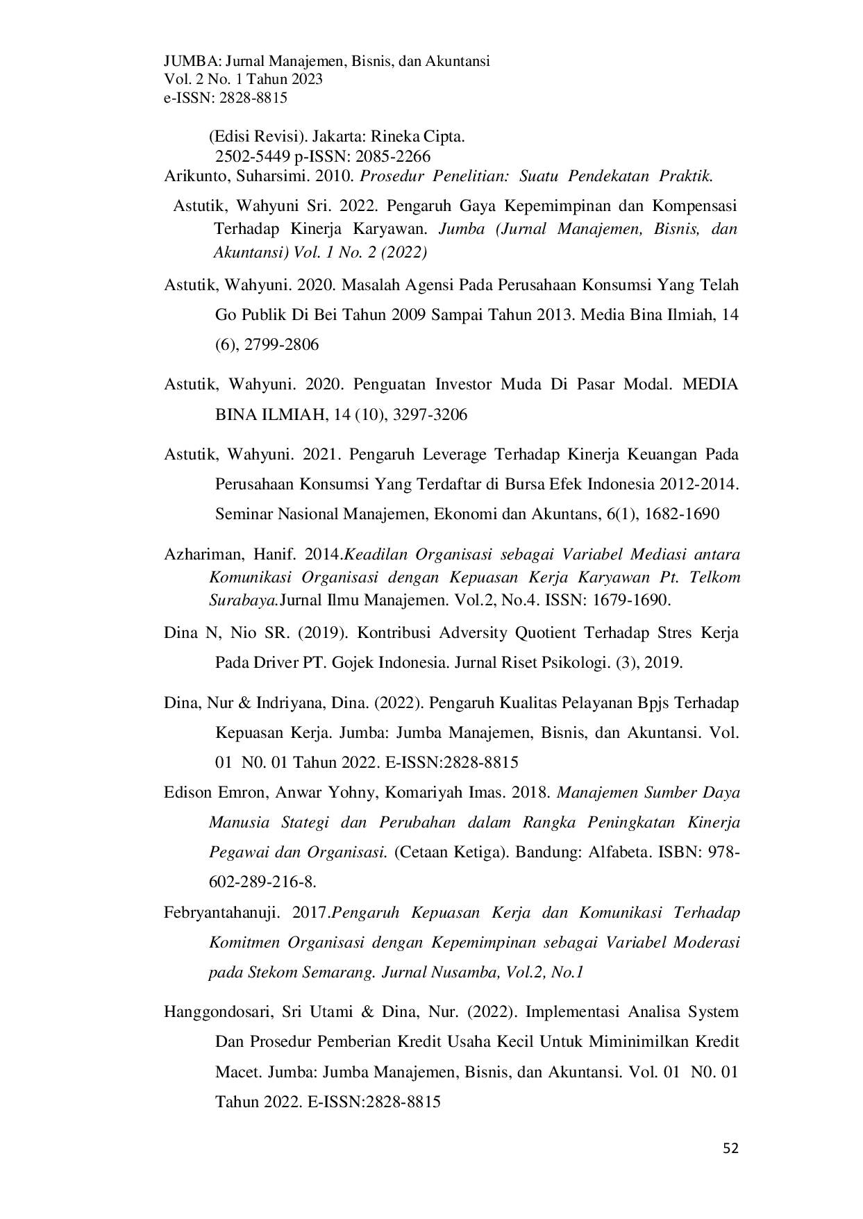 JURIS Pengaruh Gaya Kepemimpinan Transformasional dan Transaksional terhadap Komitmen Organisasi Studi pada SMK Pawyatan Daha 3 Kediri