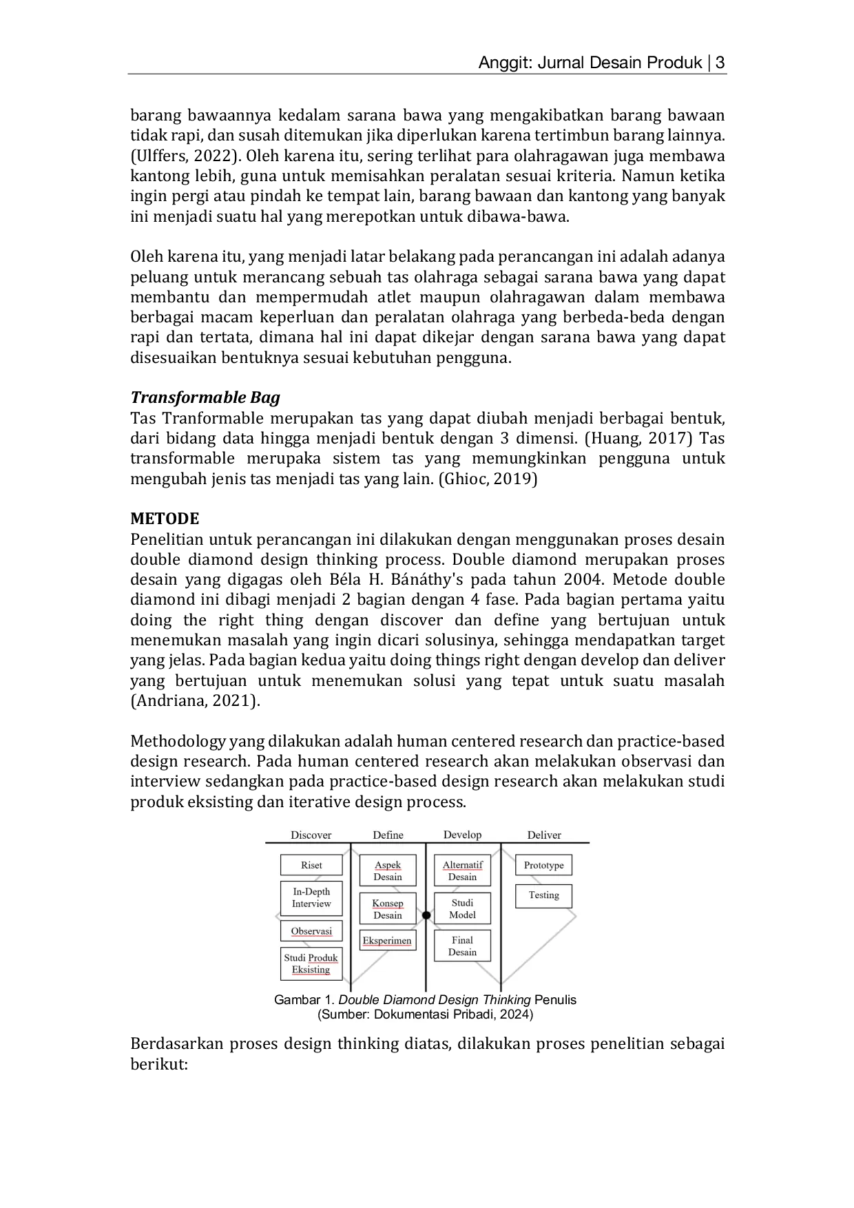 JURIS Perancangan Tas Olahraga Multipurpose Dengan Konsep Transformable Untuk Olahragawan