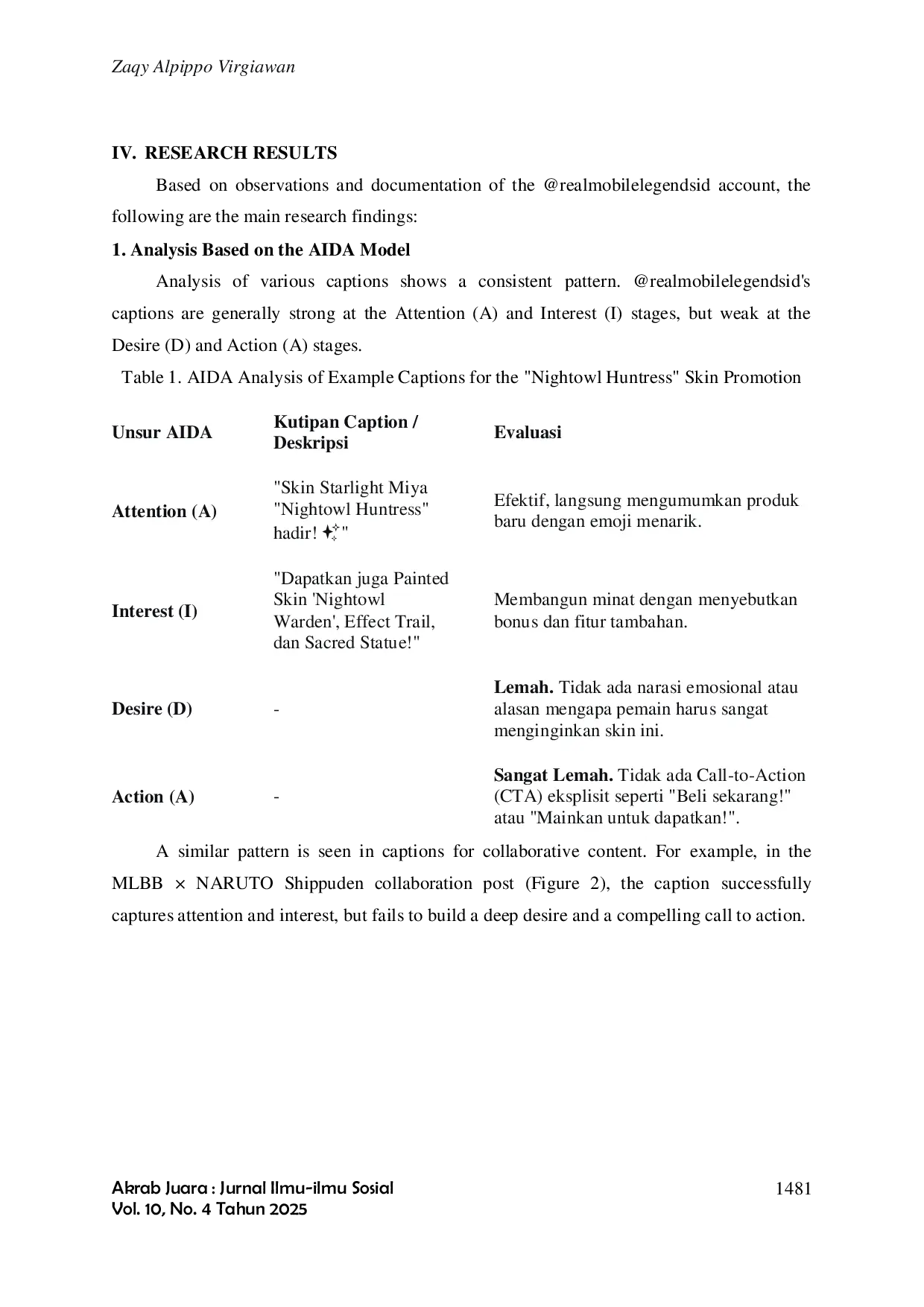 JURIS Analysis Of Mobile Legends Instagram Social Media Content Copywriting And Symbolic Meaning