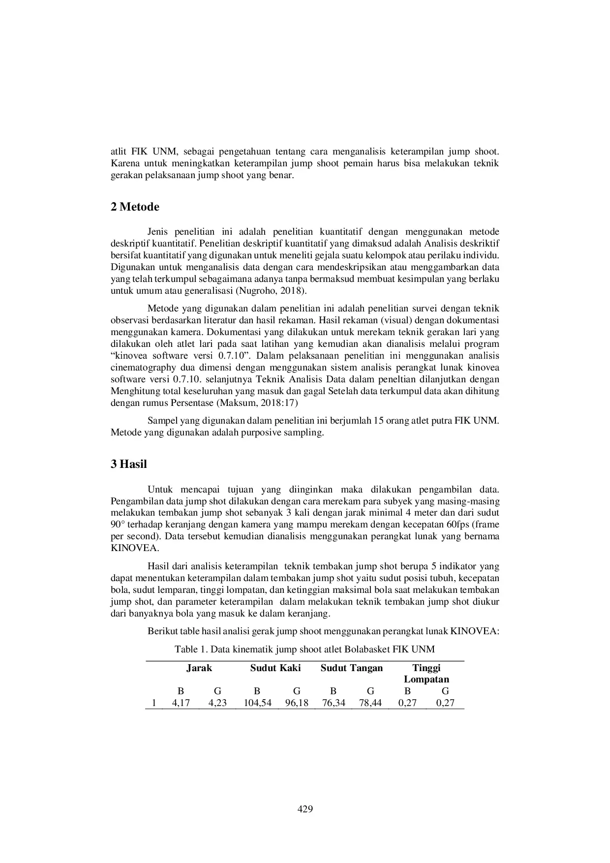 JURIS Implementasi Aplikasi Kinovea Untuk Menganalisis Keterampilan Jump Shoot Bolabasket