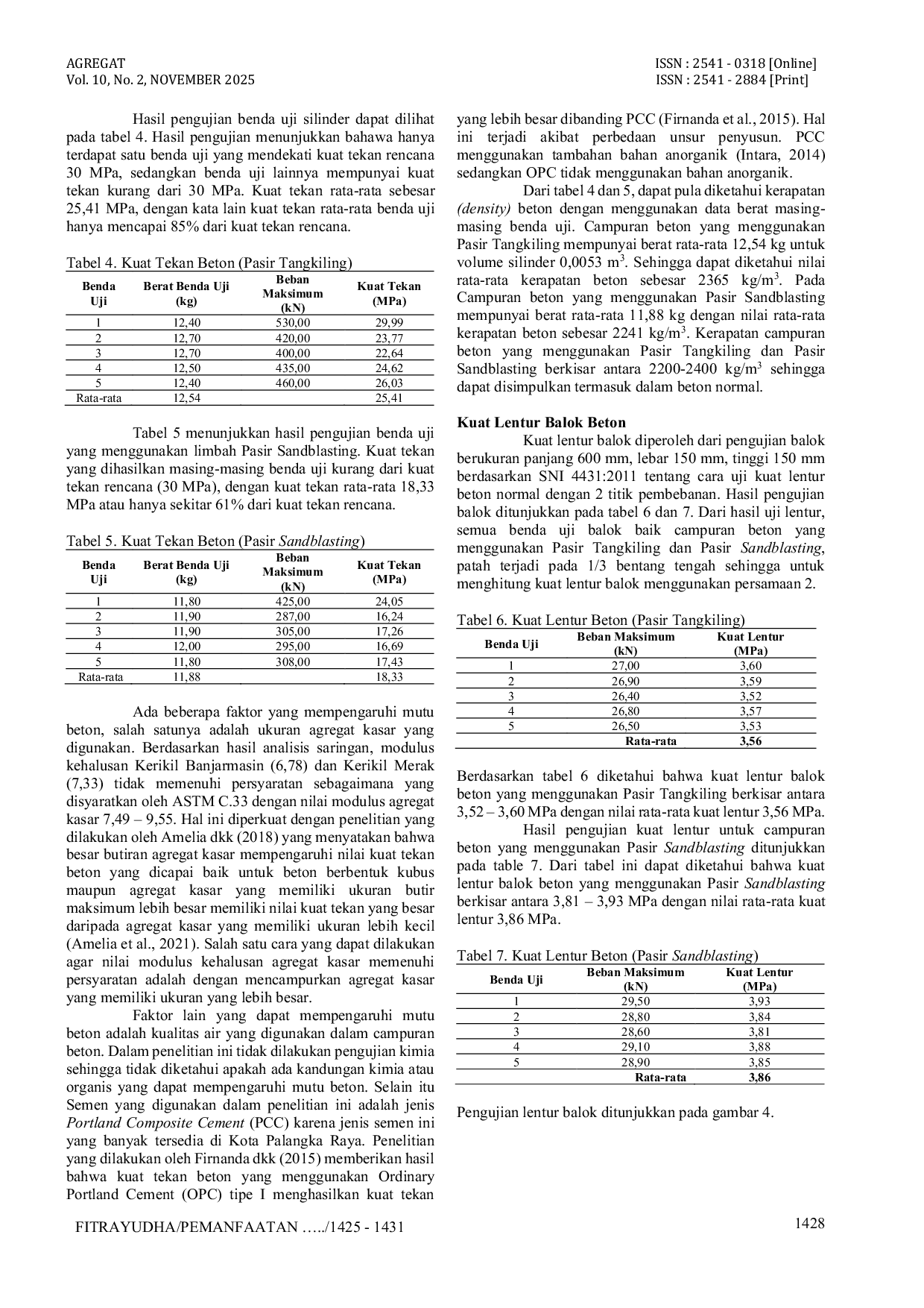 JURIS Pemanfaatan Limbah Pasir Sandblasting Sebagai Material Perkerasan Kaku