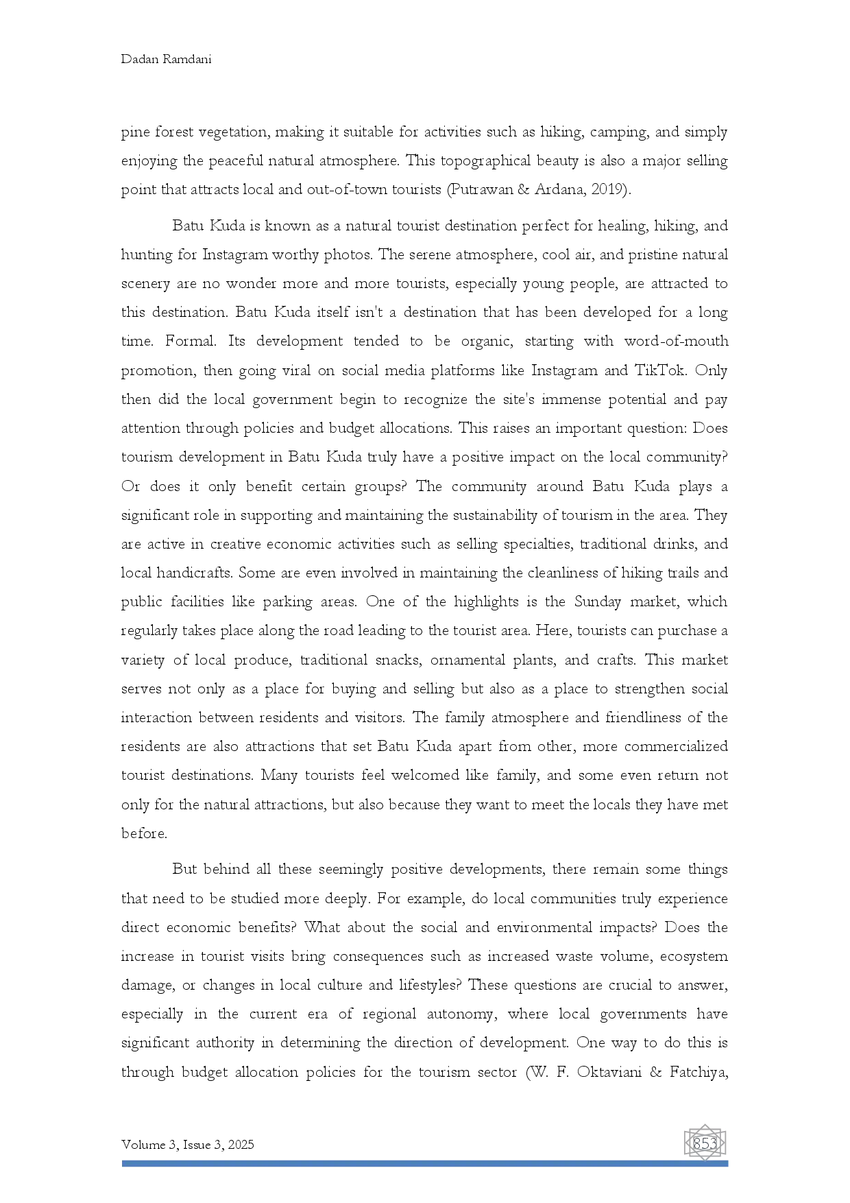 juris Analysis of the Impact of Tourist Visits on the Culture of the Community Around the Batu Kuda Tourist Area Bandung Regency