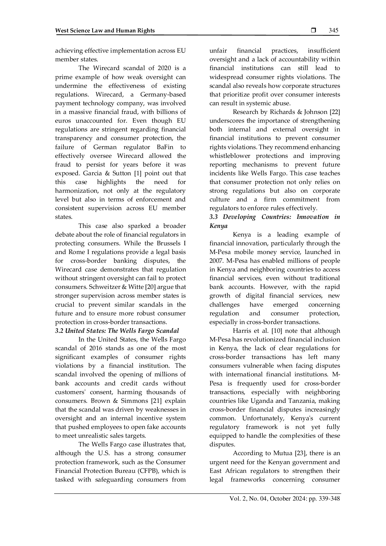 JURIS Cross Border Enforcement of Consumer Banking Law