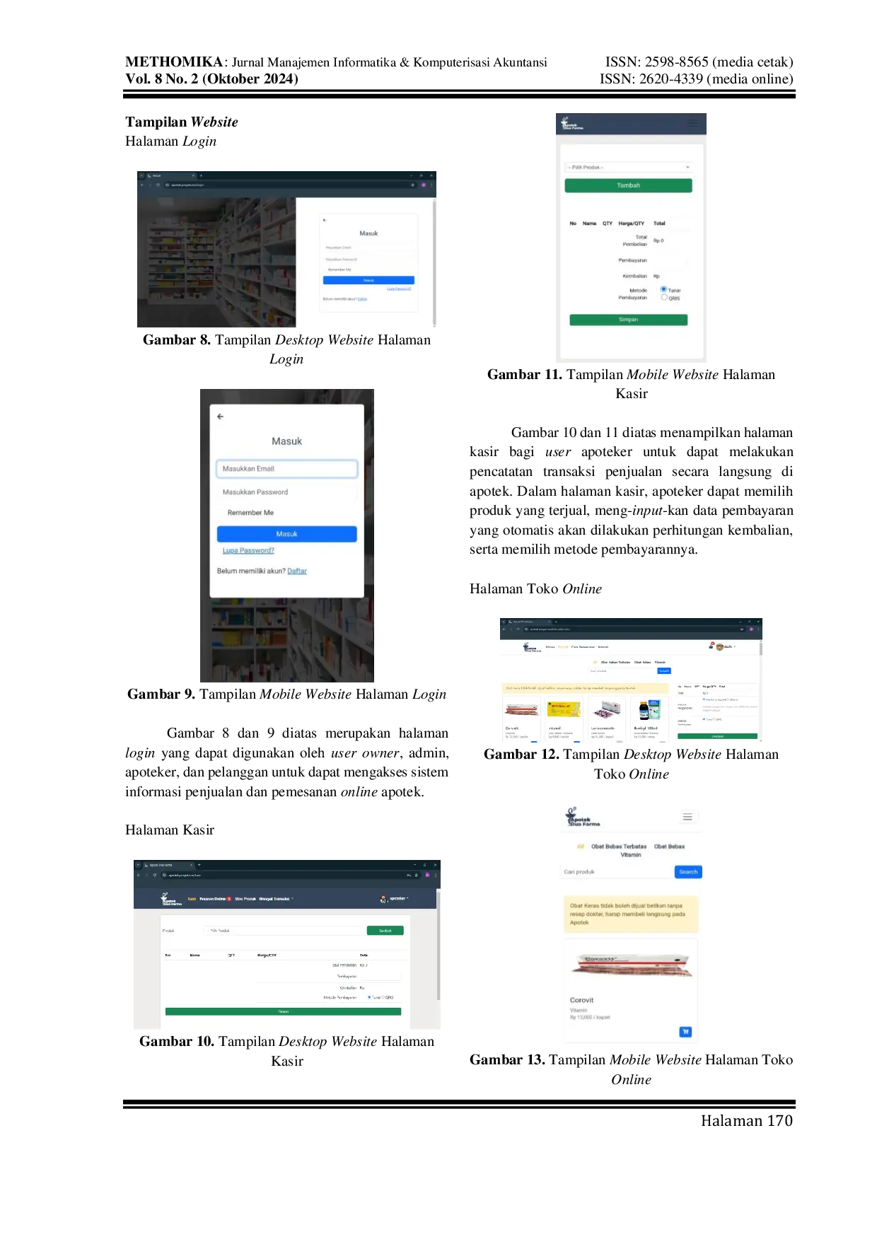 JURIS Sistem Informasi Penjualan Dan Pemesanan Online Berbasis Web Pada Apotek Dua Farma