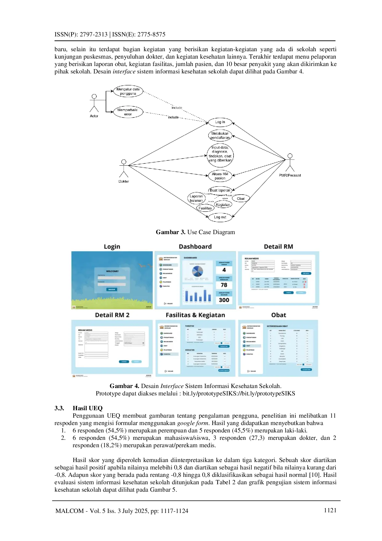 JURIS Perancangan dan Evaluasi Sistem Informasi Kesehatan Sekolah Menggunakan User Experience Questionnaire