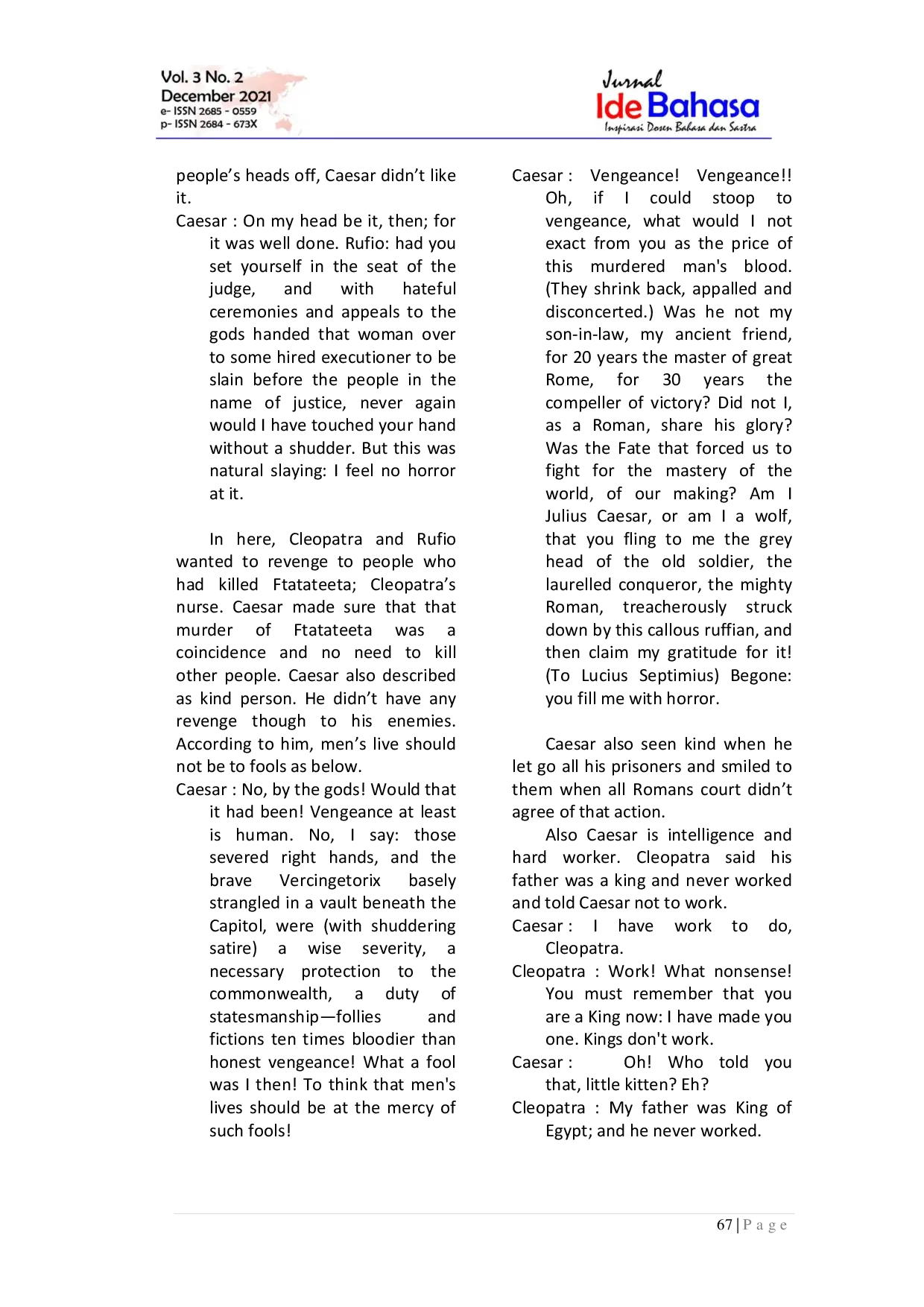 juris Stereotyping of Inferior Superiority in Caesar and Cleopatra 1945 Drama by George B Shaw