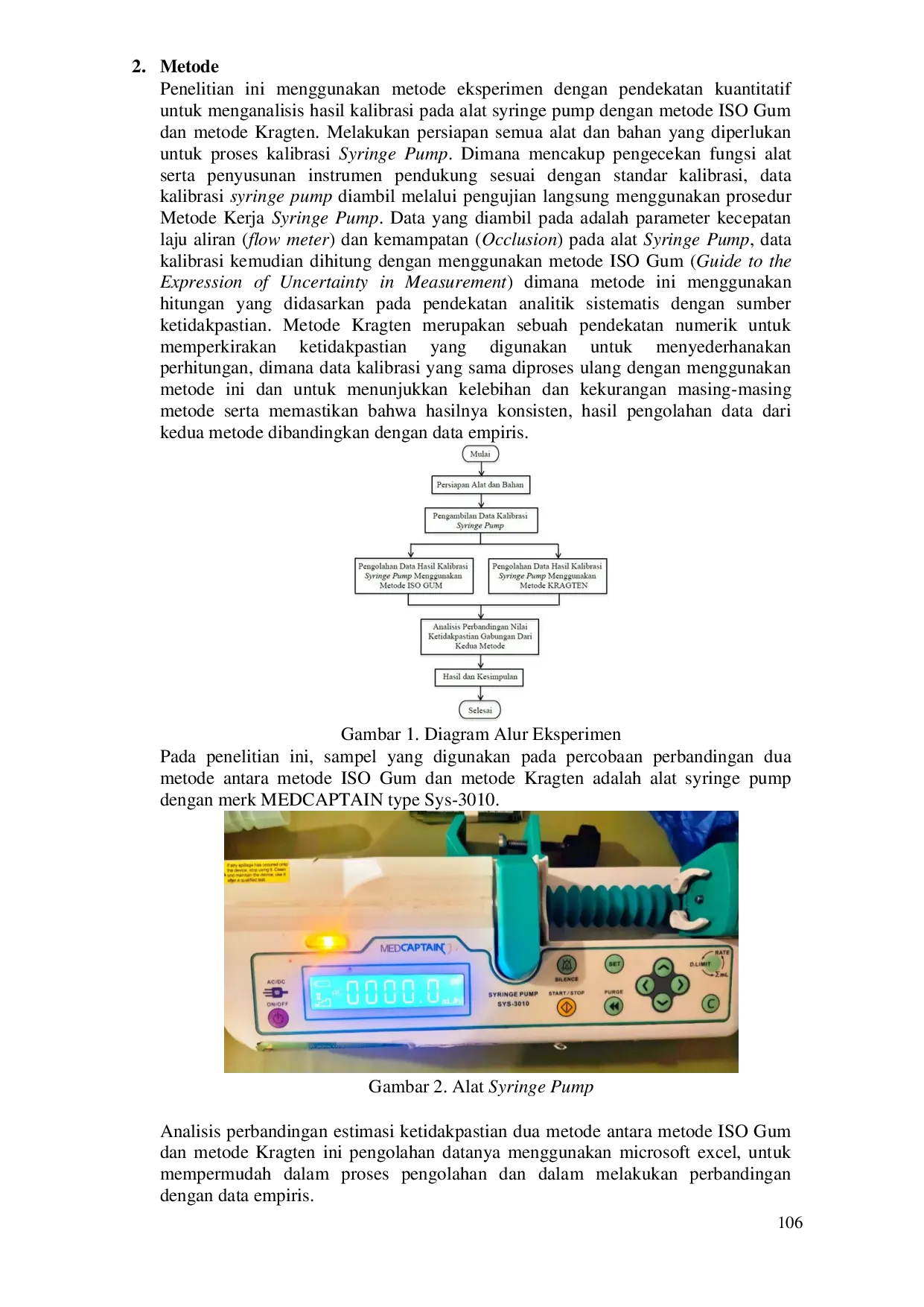 JURIS Analisis Hasil Pengujian Dan Kalibrasi Syringe Pump Parameter Flowrate Dan Occlusion Menggunakan Metode ISO GUM Dan Metode Kragten