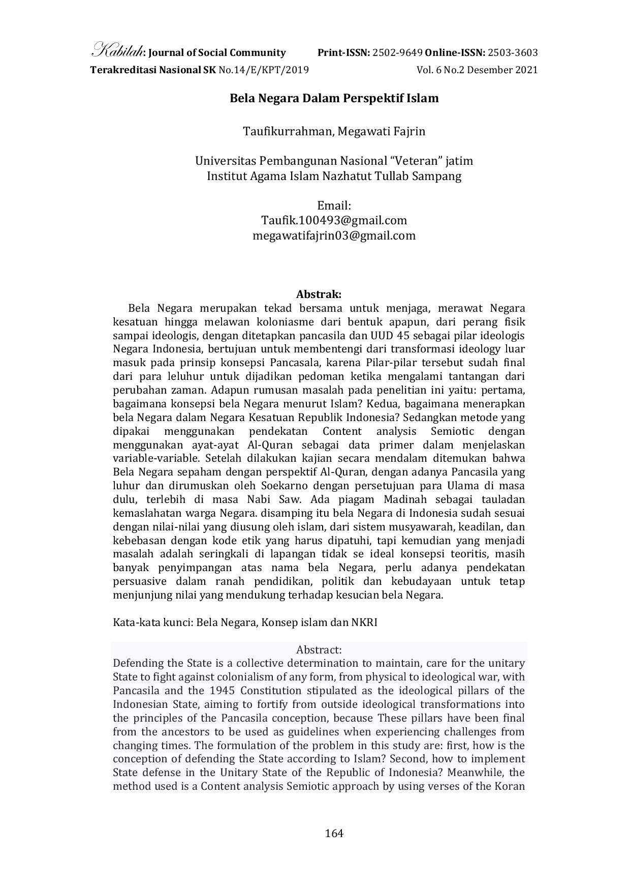 JURIS Bela Negara Dalam Perspektif Islam