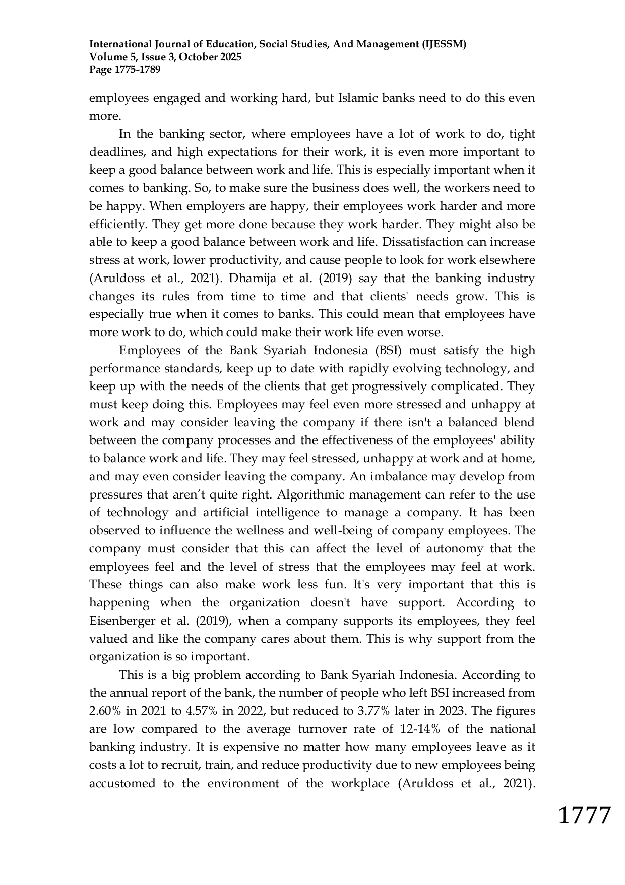 JURIS The Effect of Work Life Quality on Job Satisfaction with Organizational Support as a Mediator Variable