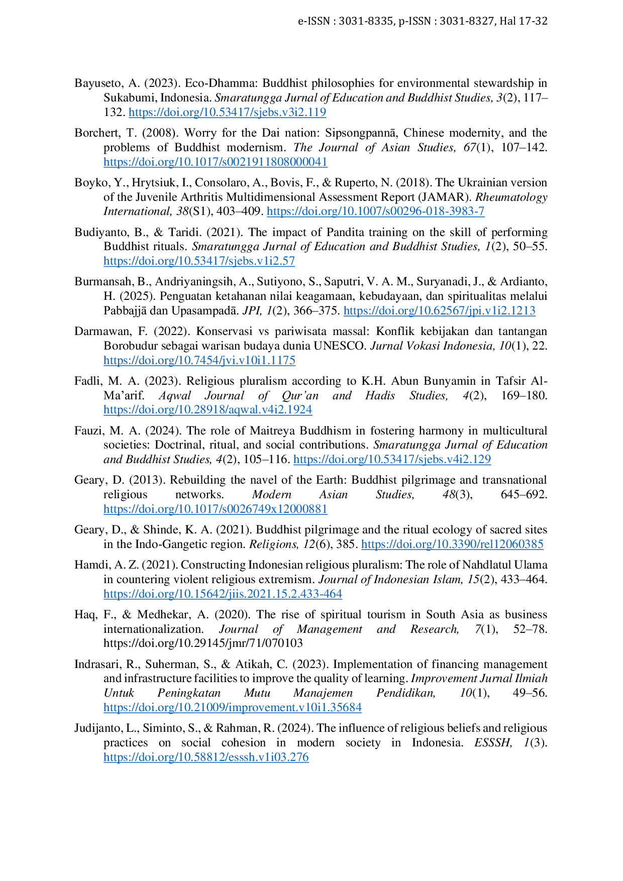 JURIS Pemberdayaan Umat Buddha di Jawa Tengah Studi Kuantitatif tentang Budaya Praktik Keagamaan dan Pengembangan Komunitas