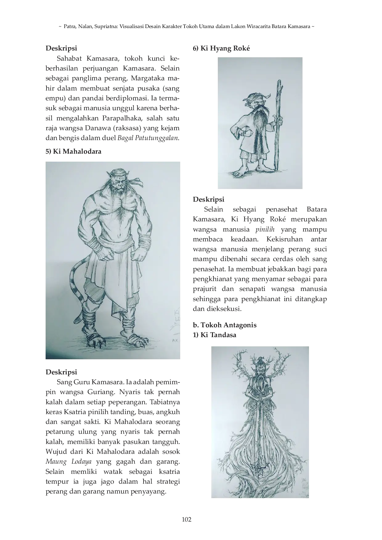 JURIS Visualisasi Desain Karakter Tokoh Utama dalam Lakon Wiracarita Batara Kamasara