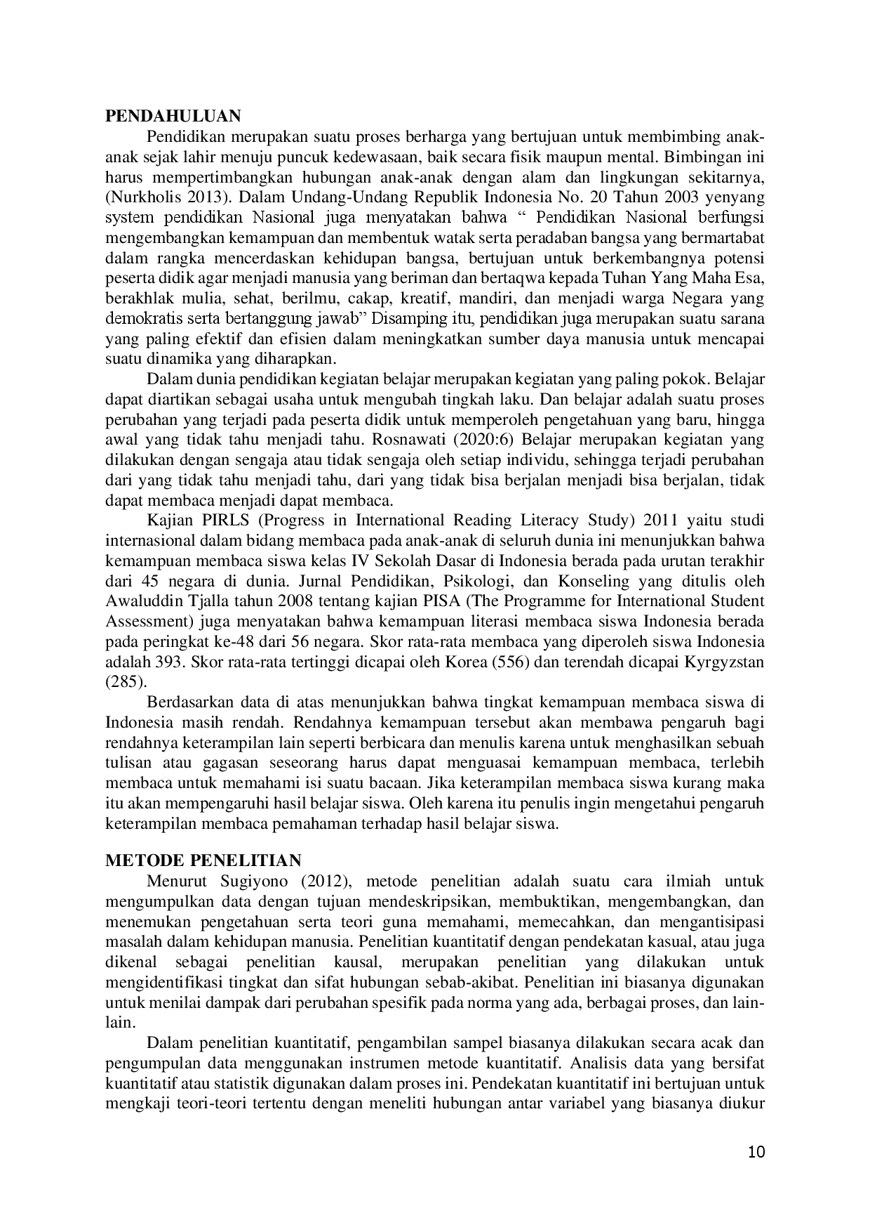 juris Pengaruh Keterampilan Membaca Pemahaman Terhadap Hasil Belajar Subtema Manusia Dan Lingkungan