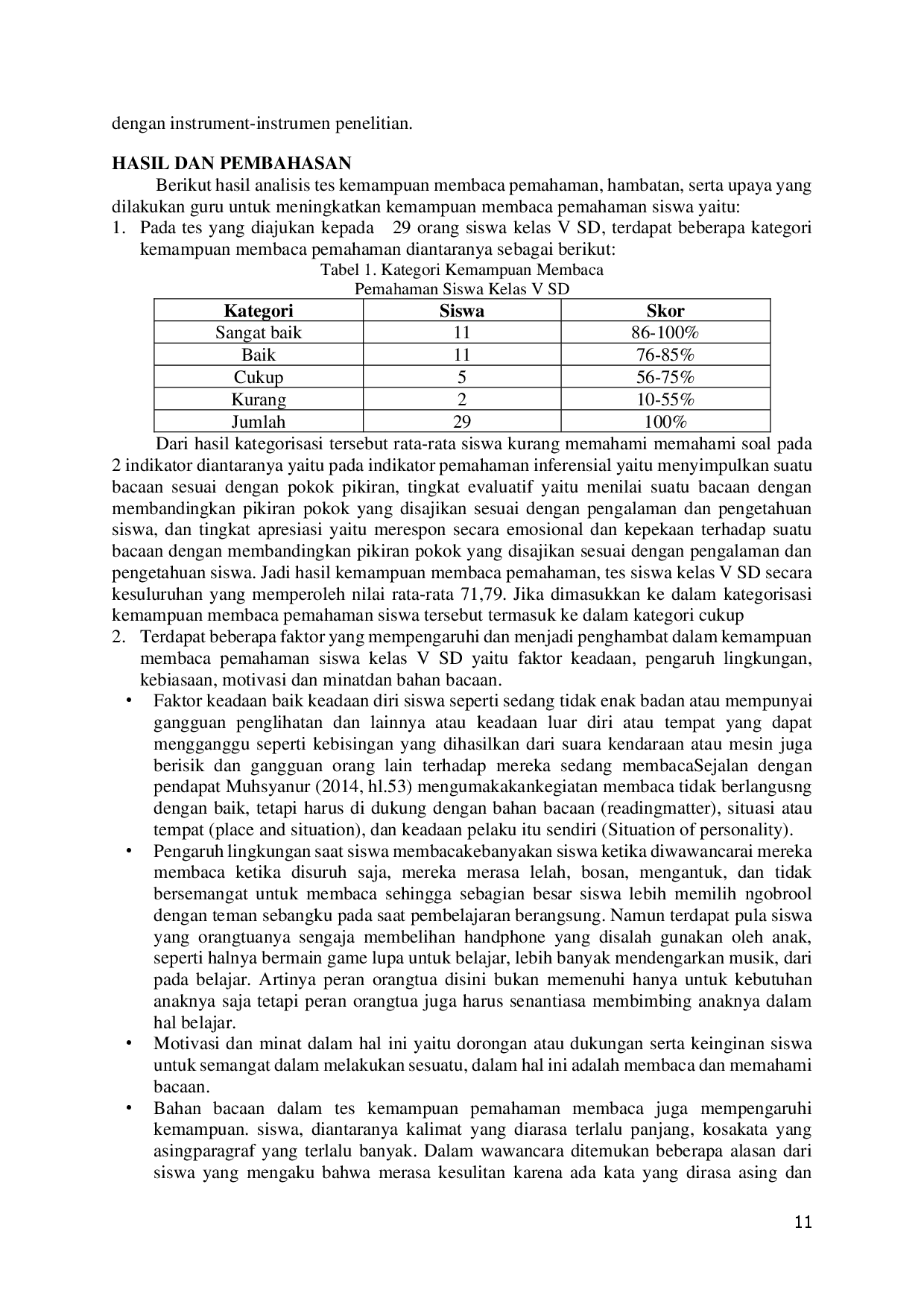 juris Pengaruh Keterampilan Membaca Pemahaman Terhadap Hasil Belajar Subtema Manusia Dan Lingkungan