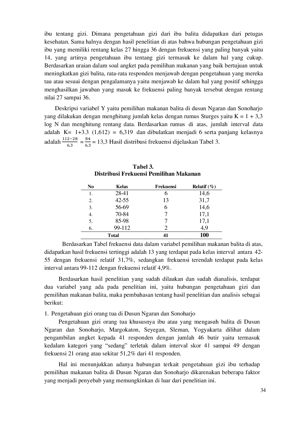 JURIS Hubungan Pengetahuan Gizi Dengan Pemilihan Makanan Balita Di Kalurahan Margokaton Seyegan Sleman Yogyakarta