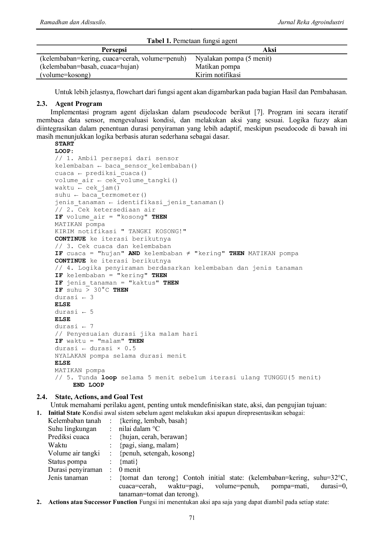 JURIS Rancang Bangun Sistem Penyiram Tanaman Otomatis Adaptif Berbasis Logika Fuzzy untuk Efisiensi Penyiraman