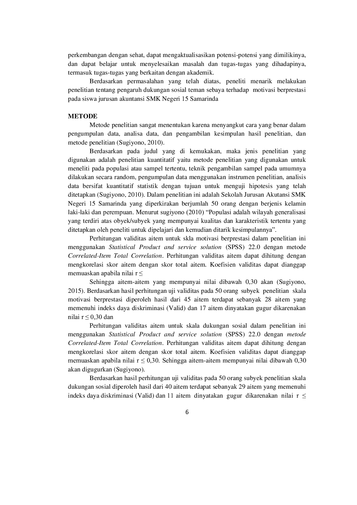 JURIS Dukungan Sosial Terhadap Motivasi Berprestasi Pada Siswa Jurusan Akuntansi Smkn 15 Samarinda