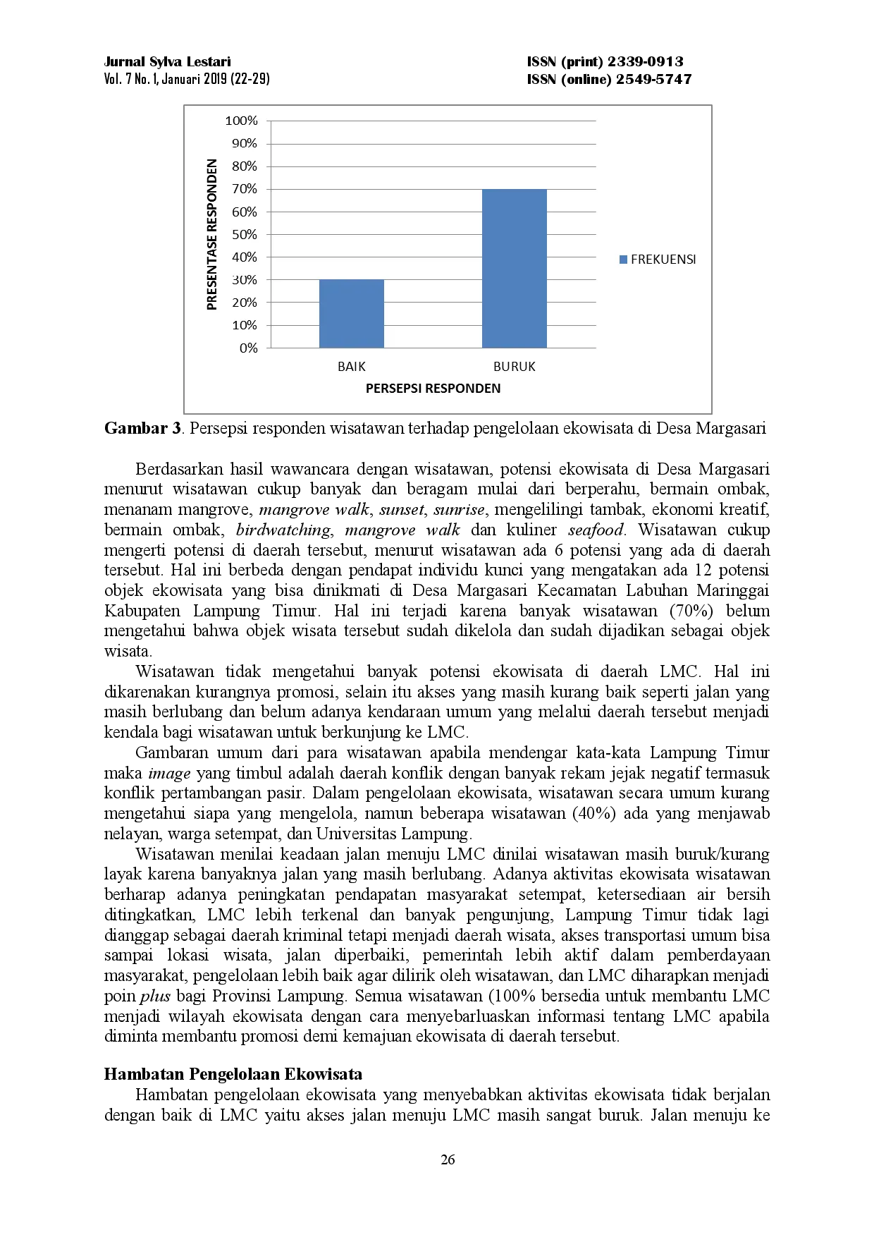 juris Persepsi Wisatawan dan Individu Kunci tentang Pengelolaan Ekowisata di Lampung Mangrove Center Perceptions of Tourists and Key Individuals on Ecotourism Management in Lampung Mangrove Center