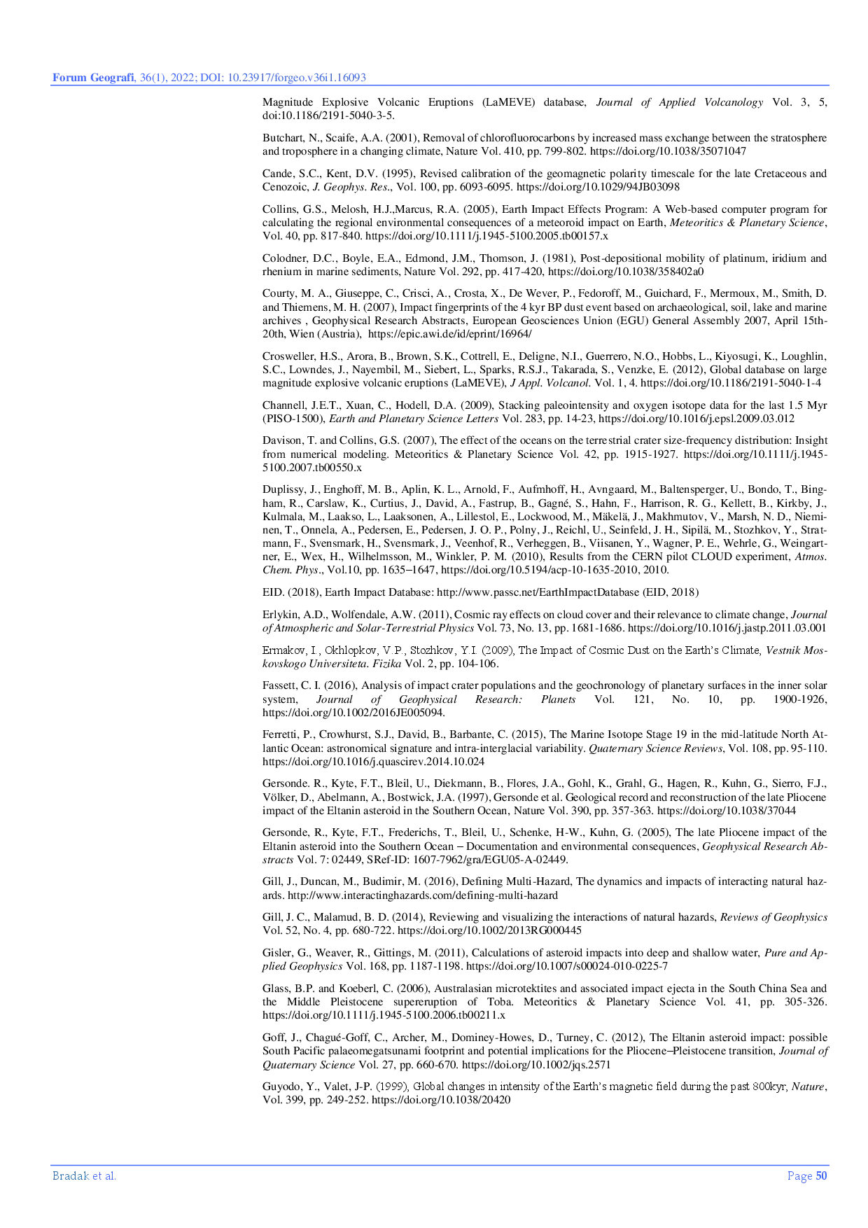 juris Searching for potential multi hazard events during the last 1 5 million years of the Pleistocene epoch